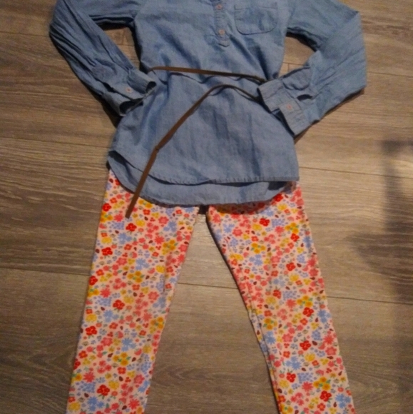 Carter's Belted & Floral 2-Piece - Picture 1 of 4